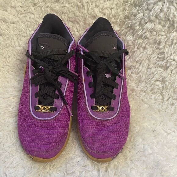 Nike LeBron 20 GS 'Young Heirs' FD0207-500 vivid purple kids sneakers SZ5Y - Picture 3 of 13